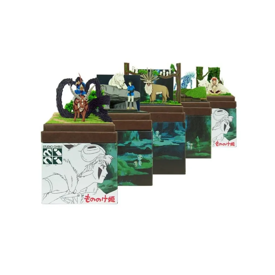 Maison Ghibli Paper Craft San & Moro Wolf - Princess Mononoke Clearance