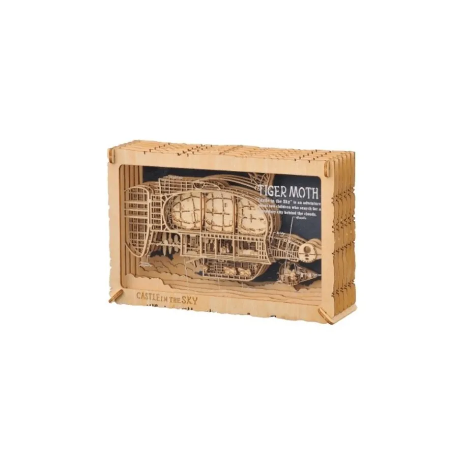 Maison Ghibli Paper Theater Wood Style Tiger Moth - Castle In The Sky Best