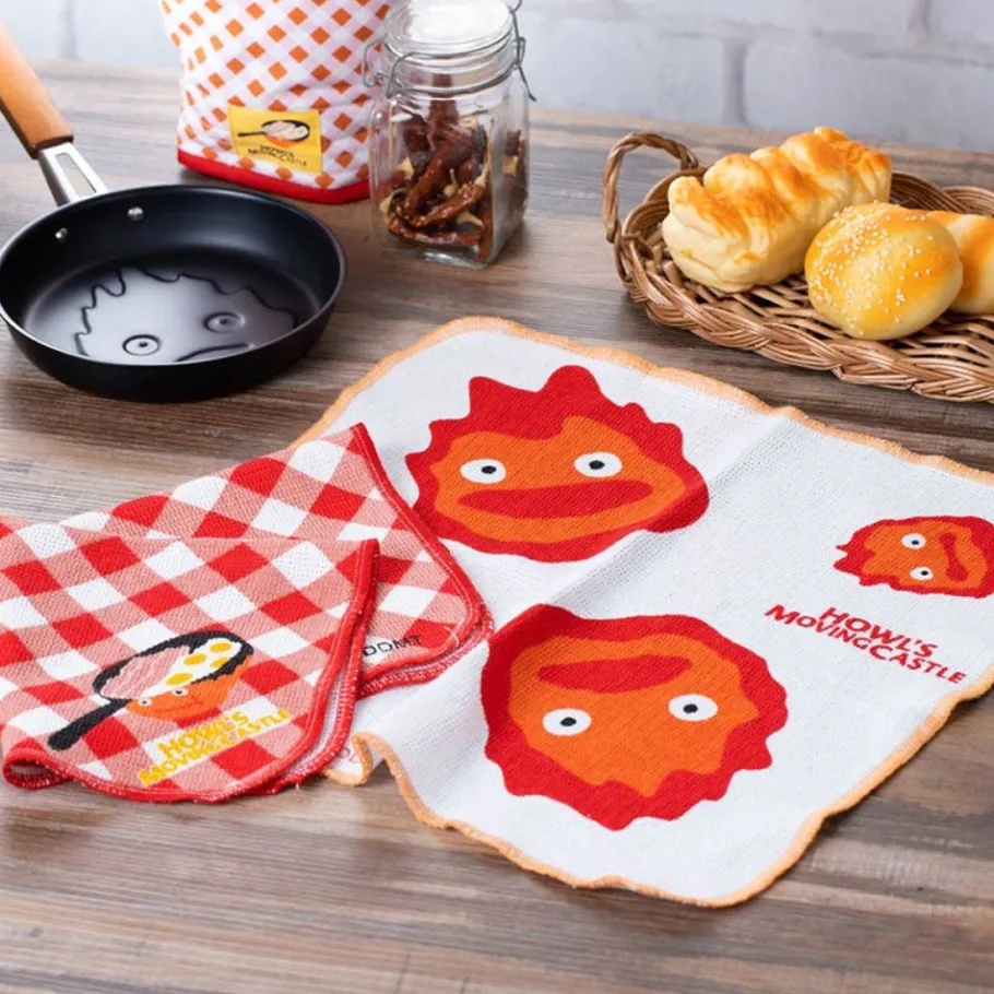 Maison Ghibli 2 Pcs Set Kitchen Towel Calcifer - Howl'S Moving Castle Online