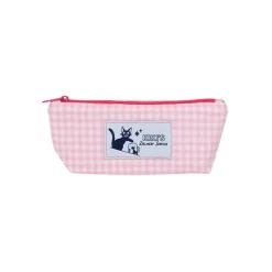 Maison Ghibli Pink Checkered Pencil Case - Kiki'S Delivery Service New