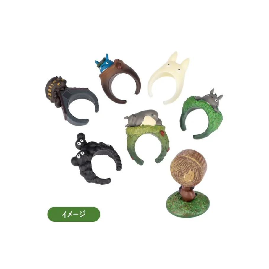 Maison Ghibli Pose Collection Totoro Assortment Of 6 Rings - My Neighbor Totoro New