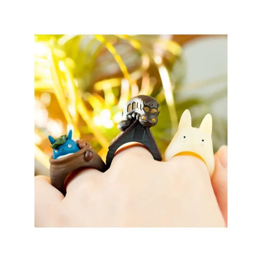 Maison Ghibli Pose Collection Totoro Assortment Of 6 Rings - My Neighbor Totoro New