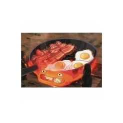 Maison Ghibli Postcard Calcifer Bacon & Egg - Howl'S Moving Castle Discount