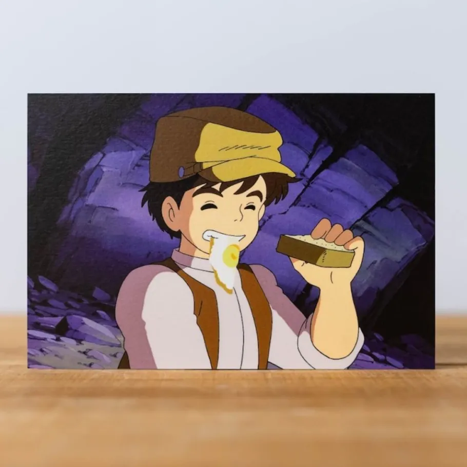 Maison Ghibli Postcard Pazu Snack - Castle In The Sky Discount