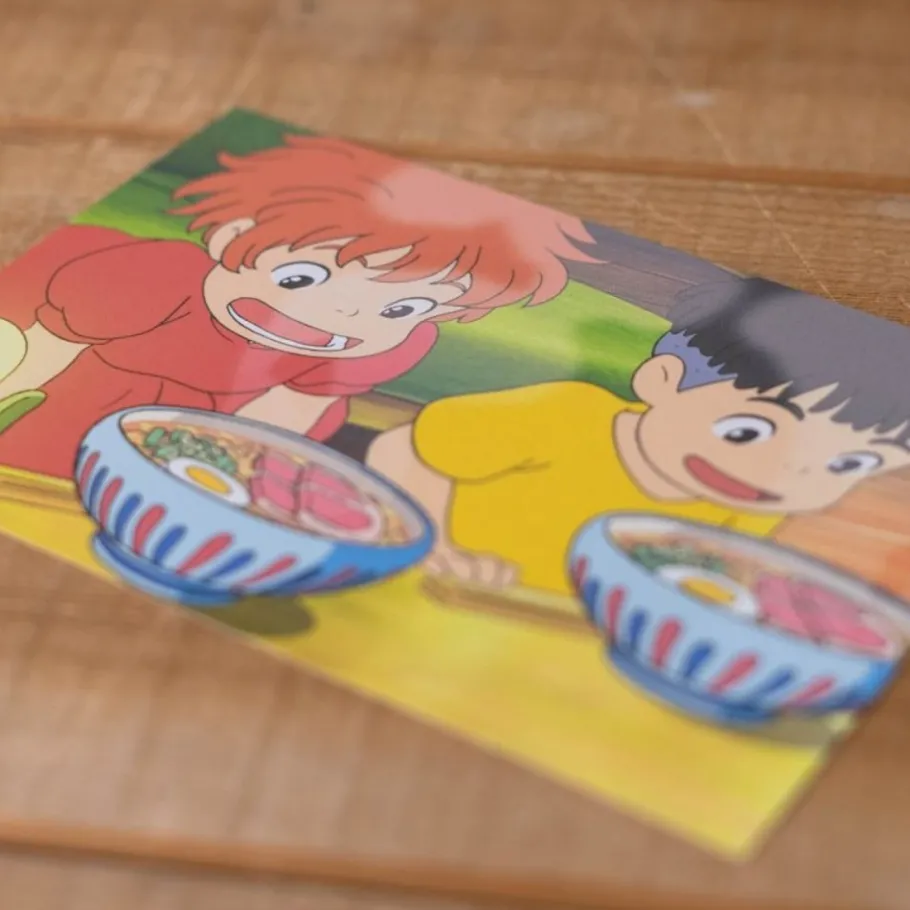 Maison Ghibli Postcard Ponyo & Sosuke Ramen - Ponyo On The Cliff Sale