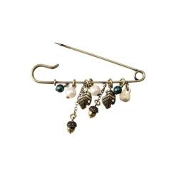 Maison Ghibli Safety Pin Brooch Totoro & Leaves - My Neighbor Totoro Sale