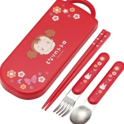 Maison Ghibli Set Chopsticks Spoon Fork Mei Red - My Neighbor Totoro Sale