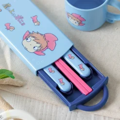 Maison Ghibli Set Chopsticks Spoon Fork Ponyo In The Ocean - Ponyo On The Cliff New