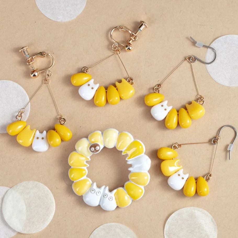 Maison Ghibli Small Totoro & Corn Clipped Earrings - My Neighbor Totoro Sale
