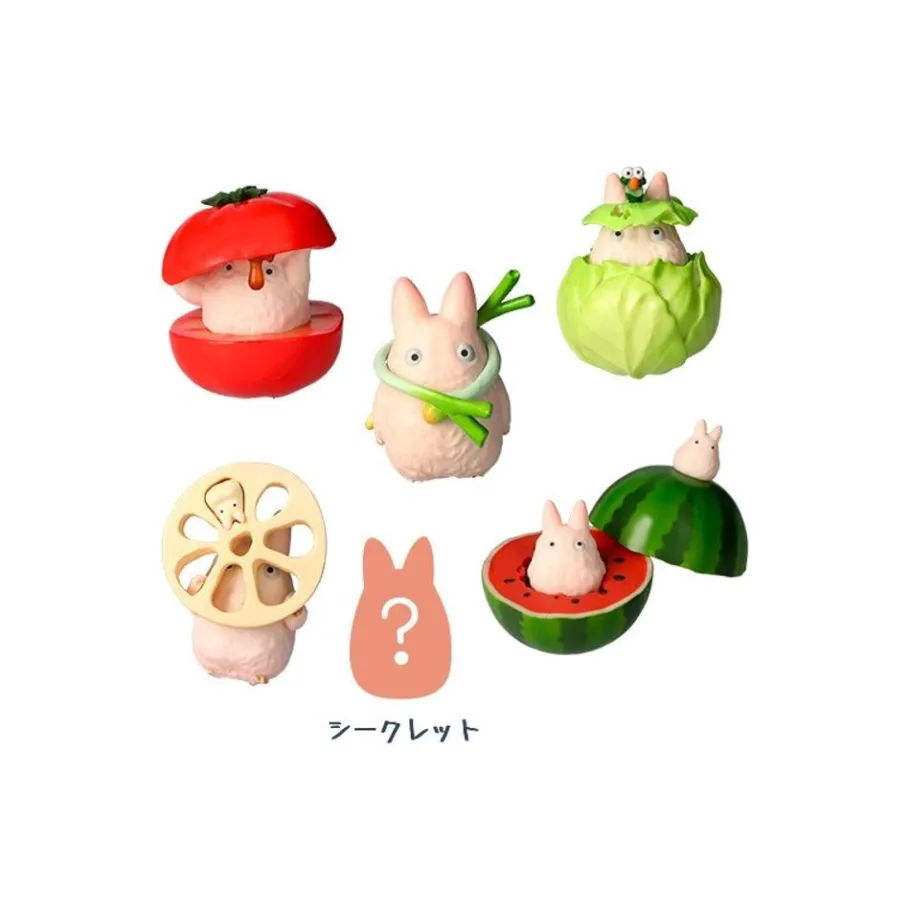 Maison Ghibli Small Totoro & Vegetables Collect Of 6 Figurines - My Neighbor Totoro