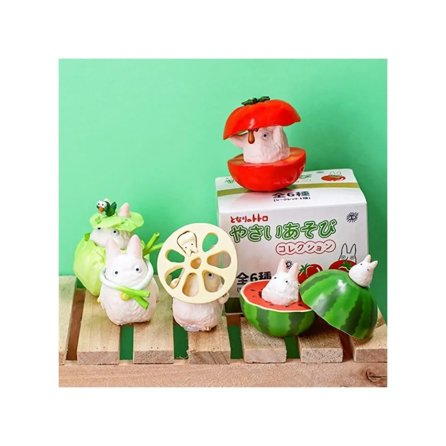 Maison Ghibli Small Totoro & Vegetables Collect Of 6 Figurines - My Neighbor Totoro