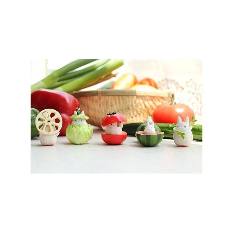 Maison Ghibli Small Totoro & Vegetables Collect Of 6 Figurines - My Neighbor Totoro