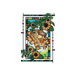Maison Ghibli Stained Glass Puzzle 126P Catbus And Sunflowers - My Neighbor Totoro Clearance