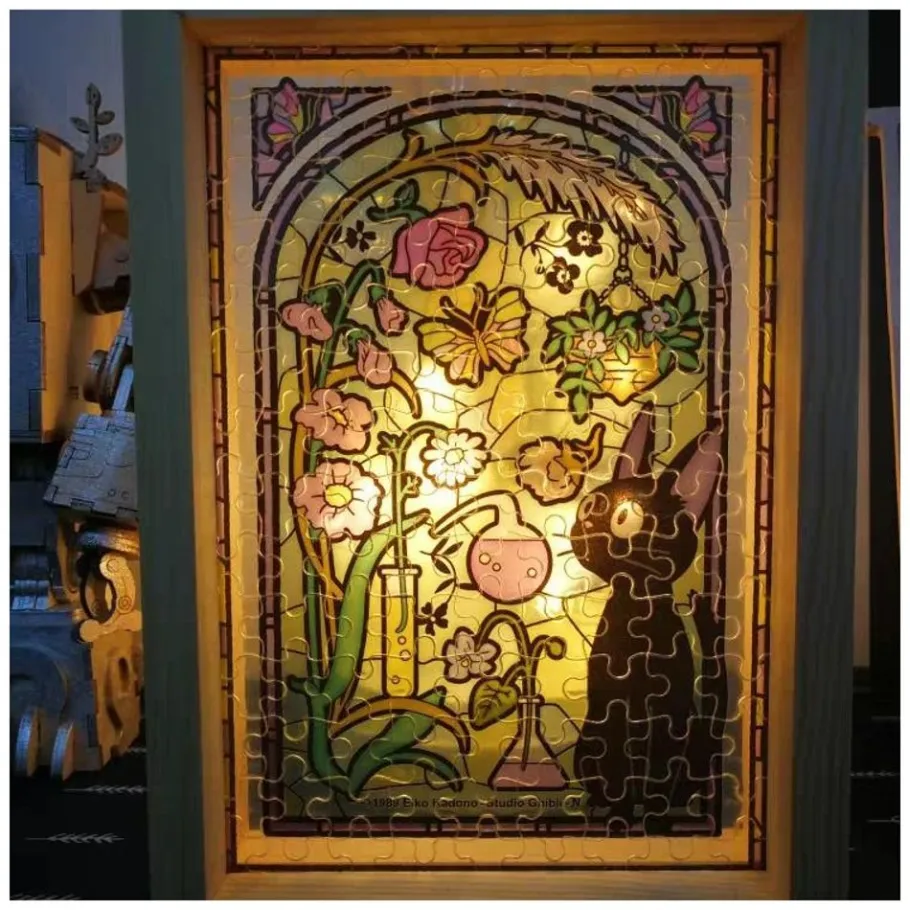 Maison Ghibli Stained Glass Puzzle 126P Robot Gardener - Castle In The Sky Clearance