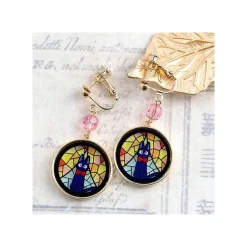 Maison Ghibli Stained Glass Series - Earrings Kiki- Kiki'S Delivery Best