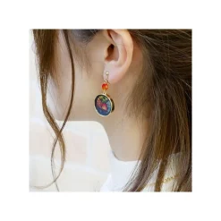 Maison Ghibli Stained Glass Series - Earrings Calcifer- Howl'S Moving Castle Sale