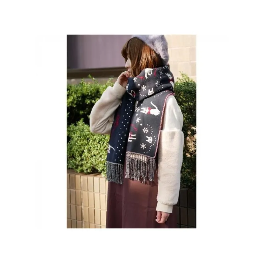 Maison Ghibli Stole With Button Kiki Snowing City - Kiki'S Delivery Service Best