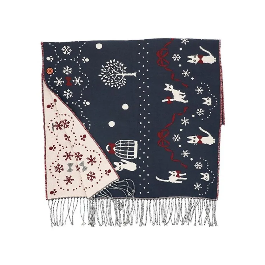 Maison Ghibli Stole With Button Kiki Snowing City - Kiki'S Delivery Service Best