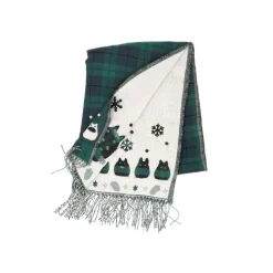 Maison Ghibli Stole With Button Totoro Check Pattern - My Neighbor Tororo Discount