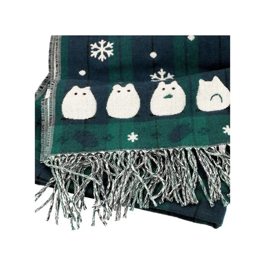 Maison Ghibli Stole With Button Totoro Check Pattern - My Neighbor Tororo Discount