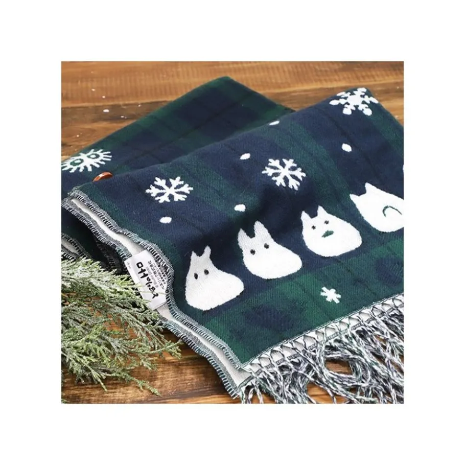 Maison Ghibli Stole With Button Totoro Check Pattern - My Neighbor Tororo Discount
