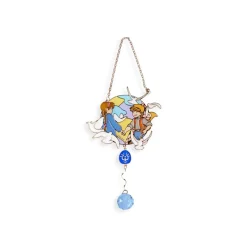 Maison Ghibli Sun Catcher Stained Glass Sheeta & Pazu - Castle In The Sky New