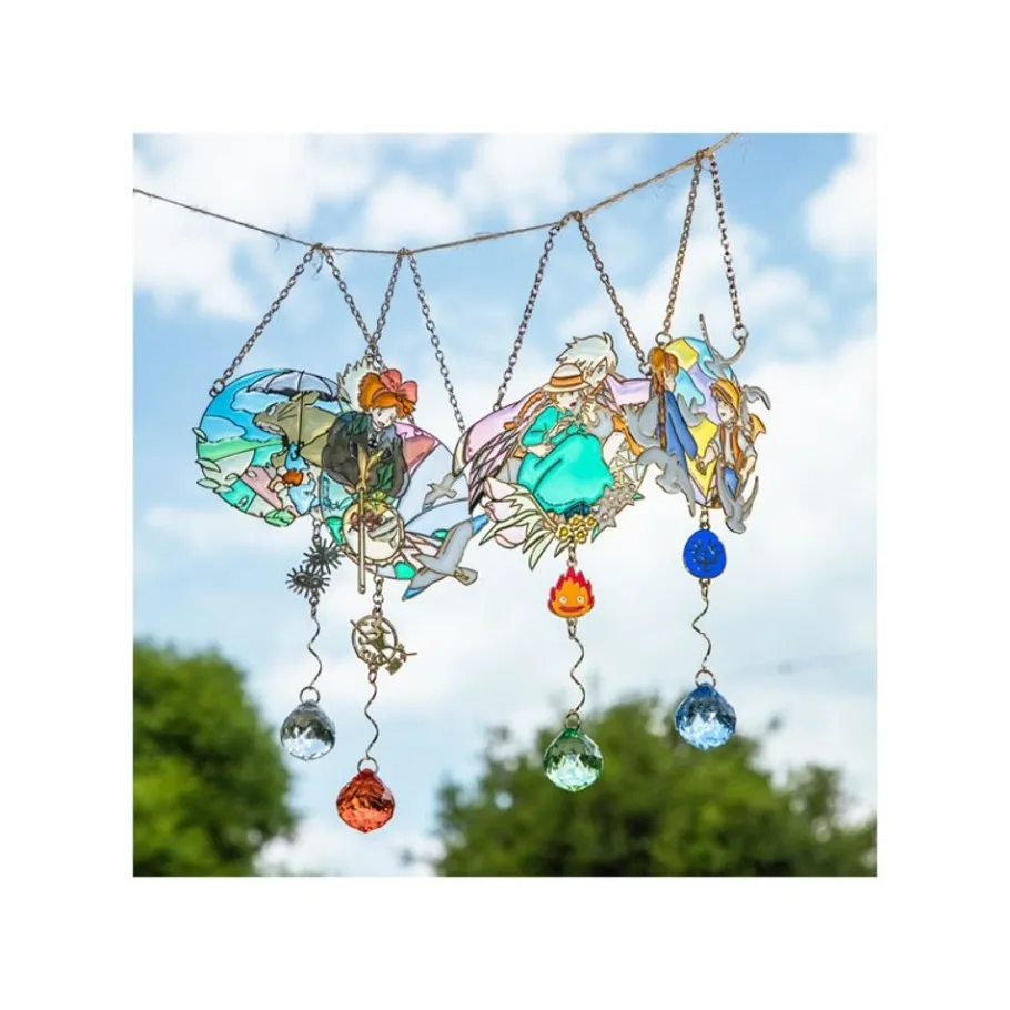 Maison Ghibli Sun Catcher Stained Glass Sophie & Hauru - Howl'S Moving Castle Hot