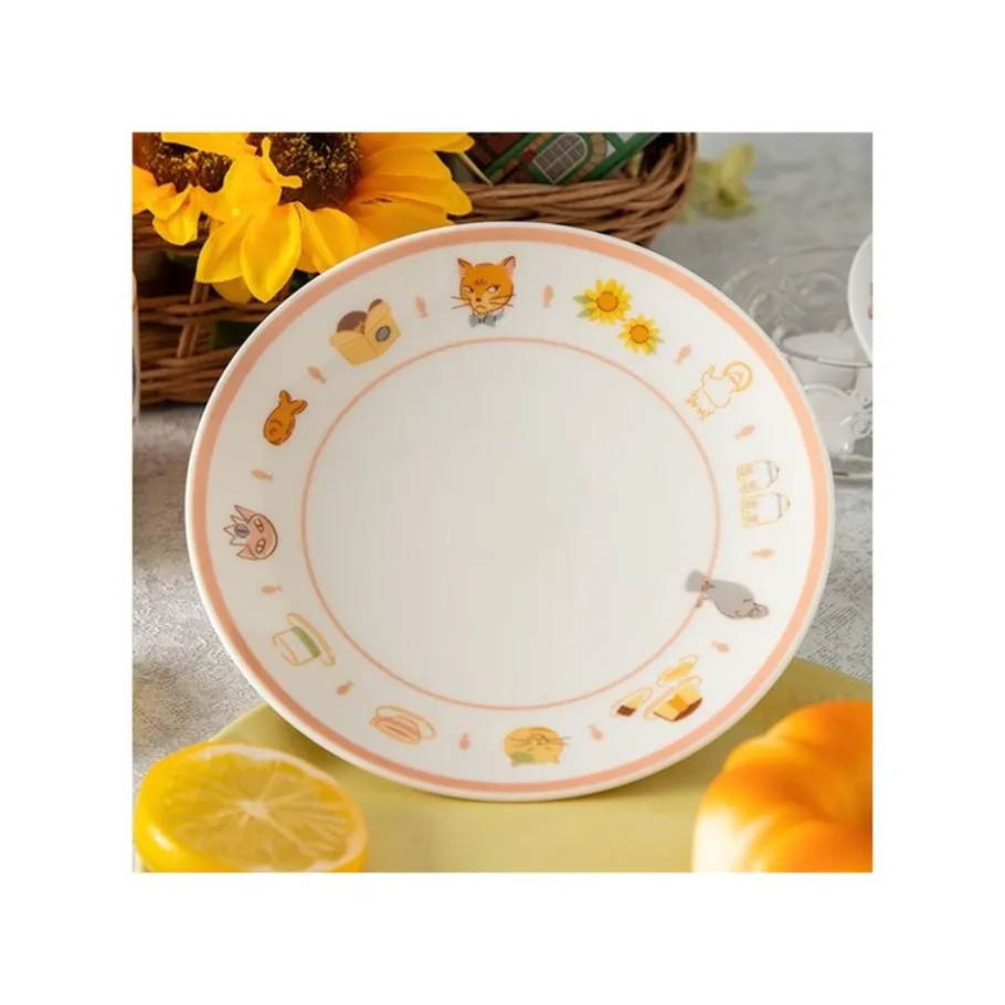Maison Ghibli Tea Time & Cat Plate - The Cat Returns Discount