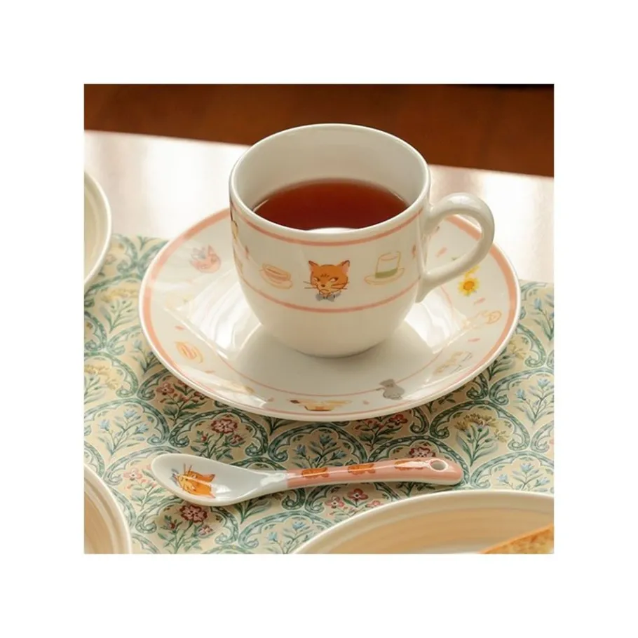 Maison Ghibli Tea Time & Cat Plate - The Cat Returns Discount