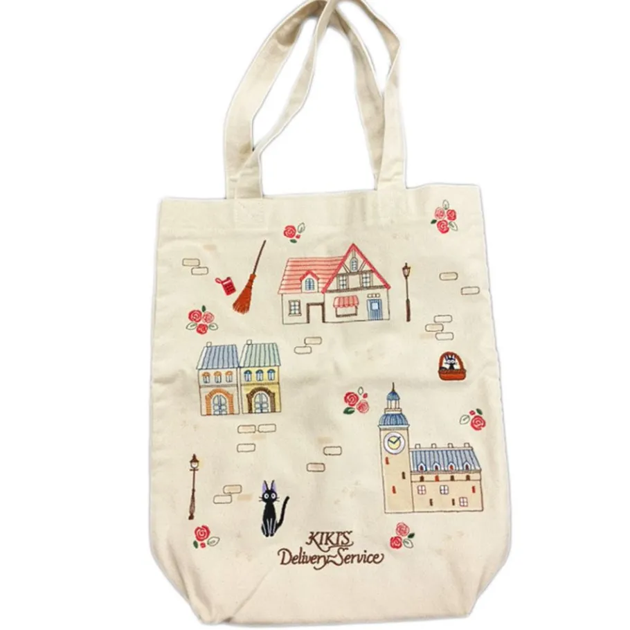Maison Ghibli Tote Bag With Patch Kiki'S Town - Kiki'S Delivery Service Outlet