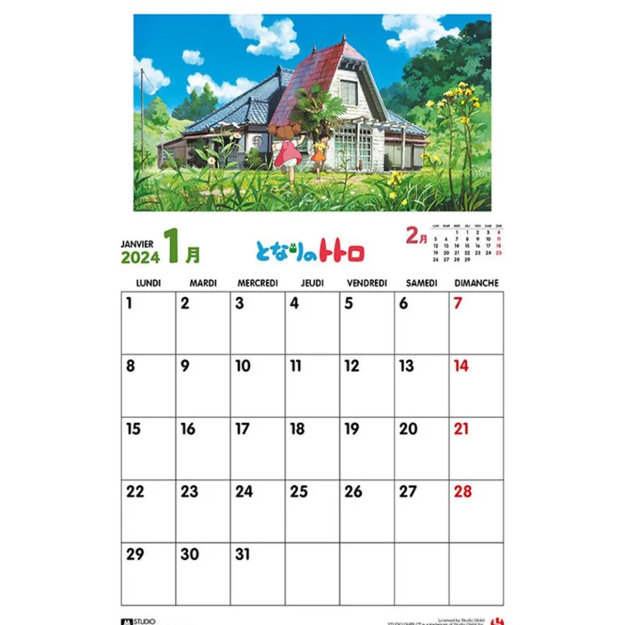 Maison Ghibli Totoro Calendar 2024 - Fr Clearance