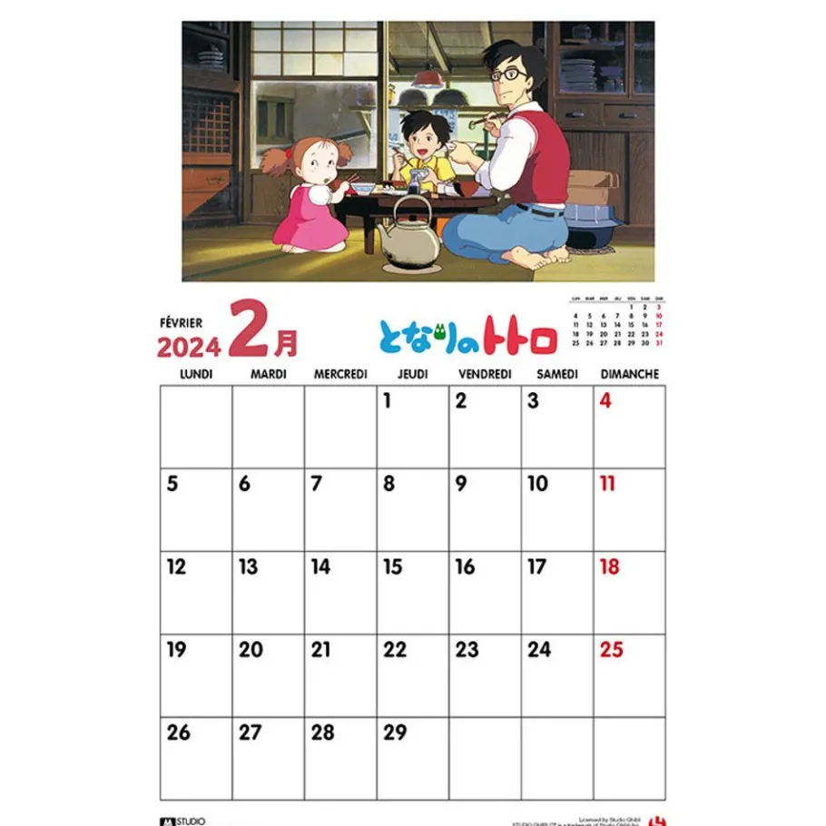 Maison Ghibli Totoro Calendar 2024 - Fr Clearance