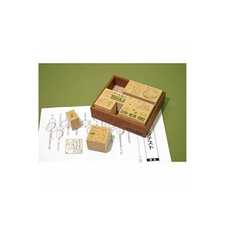 Maison Ghibli Totoro Characters Wood Stamp Green - My Neighbor Totoro Clearance