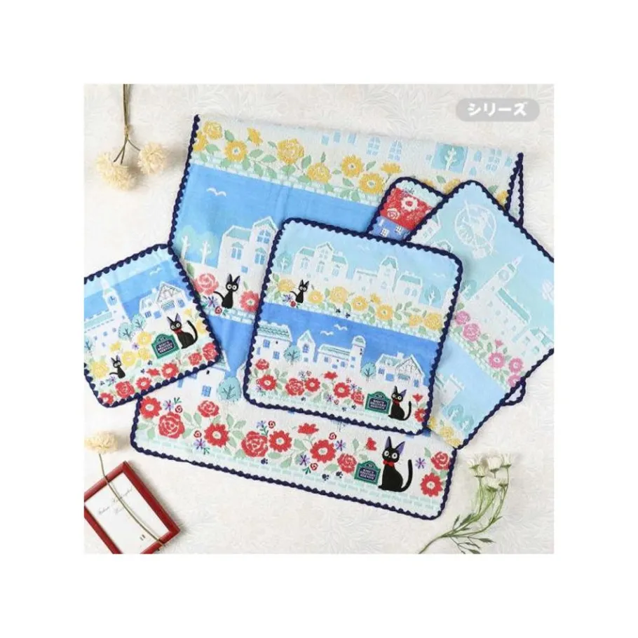 Maison Ghibli Towel Streets Of Paris 34X80 Cm - Kiki'S Delivery Service Online