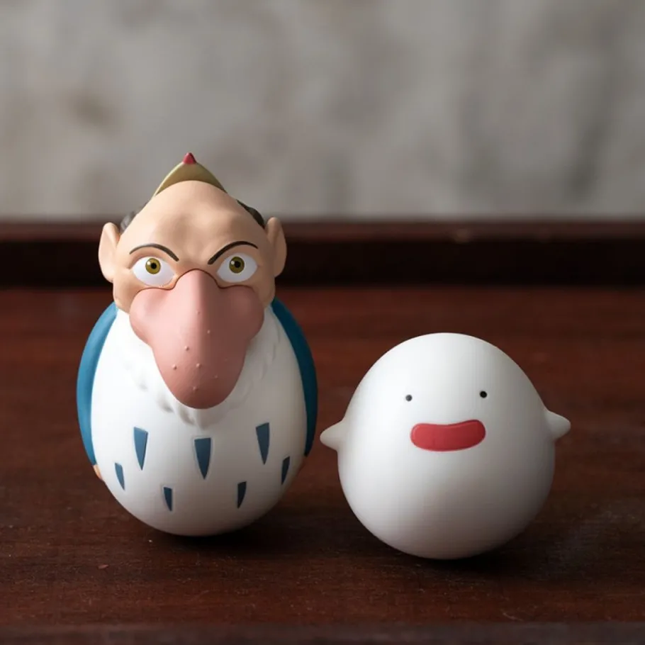 Maison Ghibli Two Pack Roly-Poly Figurines Heron & Warawara - The Boy And The Heron Clearance