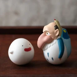 Maison Ghibli Two Pack Roly-Poly Figurines Heron & Warawara - The Boy And The Heron Clearance