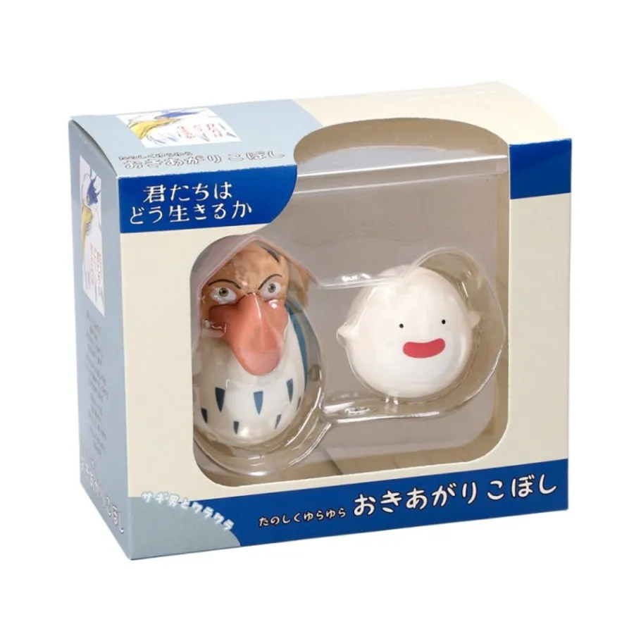 Maison Ghibli Two Pack Roly-Poly Figurines Heron & Warawara - The Boy And The Heron Clearance