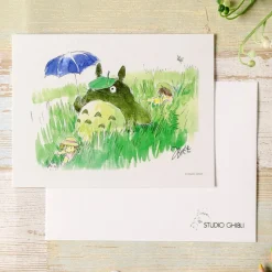 Maison Ghibli Watercolour Greeting Cards 24 X 15,8 Cm Mei & Totoro & Sakura - My Ne Best