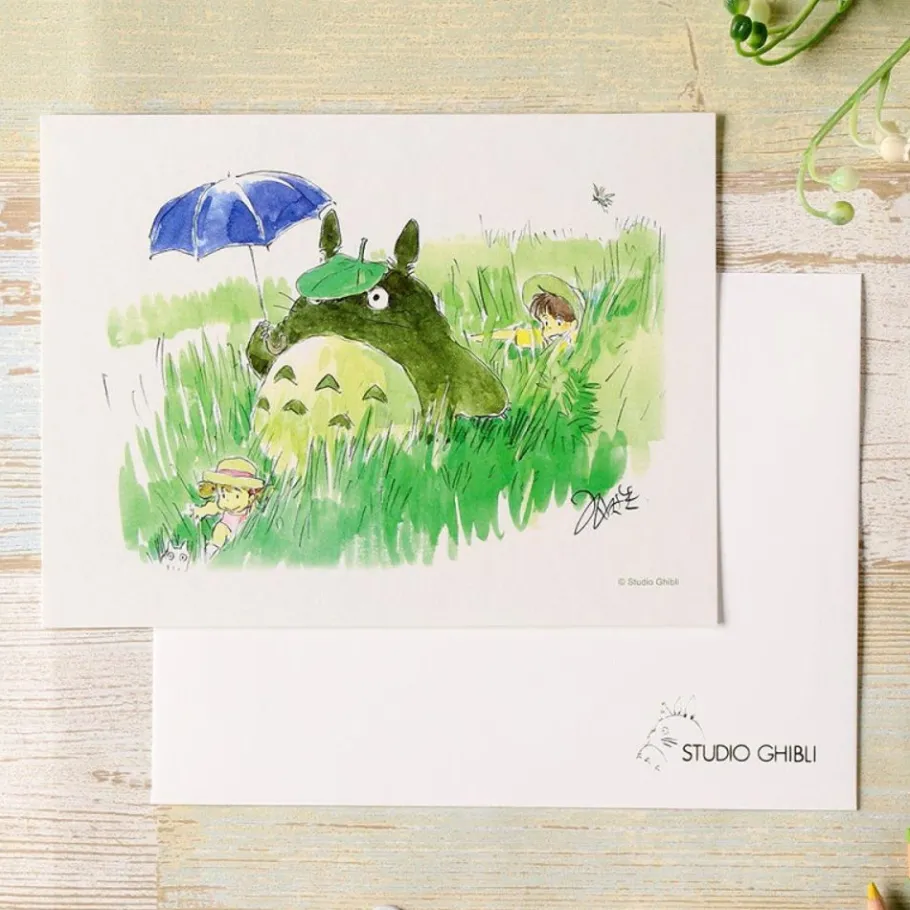Maison Ghibli Watercolour Greeting Cards 24 X 15,8 Cm Mei & Totoro & Sakura - My Ne Best