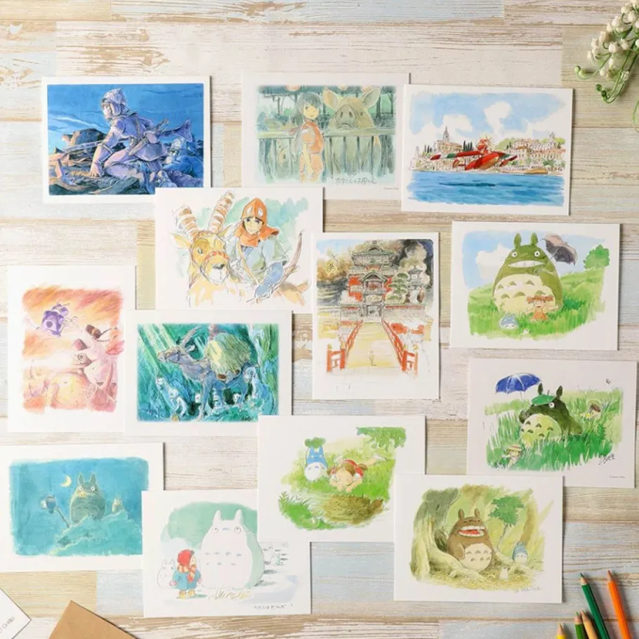 Maison Ghibli Watercolour Greeting Cards 24 X 15,8 Cm Spring - My Neighbor Totoro Best