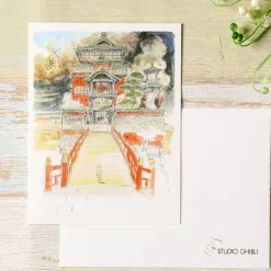 Maison Ghibli Watercolour Greeting Cards 24 X 15,8 Cm Aburaya - Spirited Away Clearance