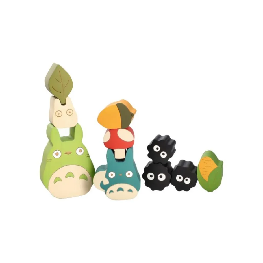 Maison Ghibli Wood Figurine Totoro With Soot Sprites - My Neighbor Totoro New