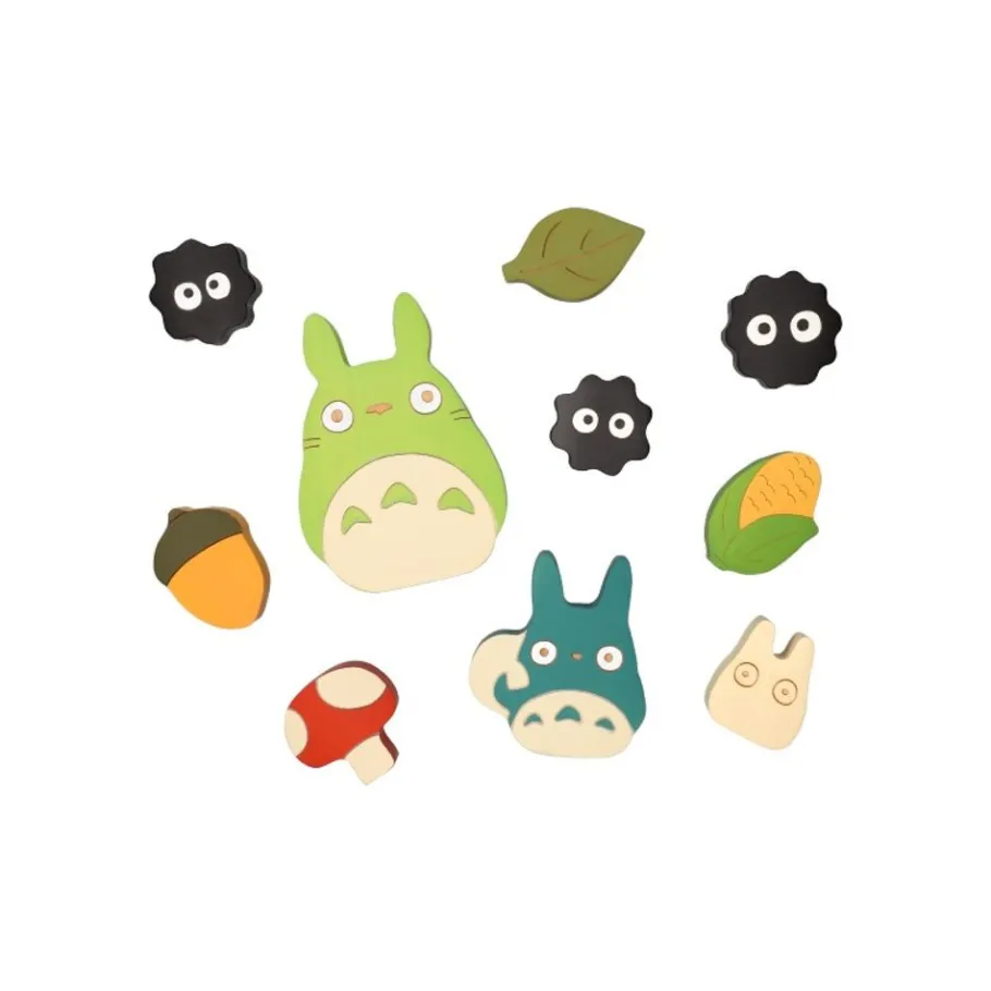 Maison Ghibli Wood Figurine Totoro With Soot Sprites - My Neighbor Totoro New
