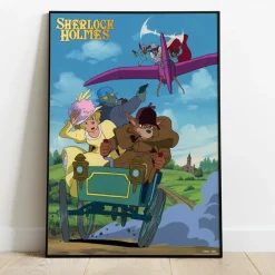 Maison Ghibli Wood Panel 01 - Sherlock Vs Moriarty - Sherlock Hound New