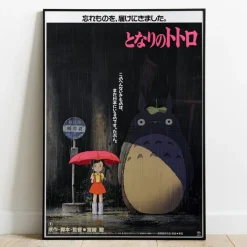 Maison Ghibli Wood Panel 35 X 50 Japanese Movie Poster Totoro
